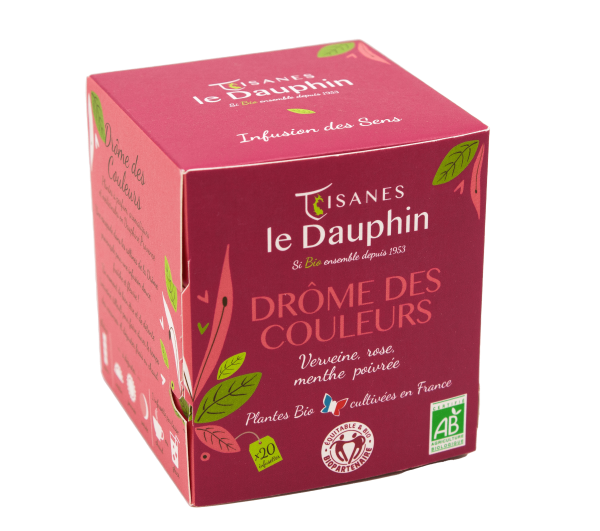 Tisanes Le Dauphin -- Infusion bio drôme des couleurs origine france - 20 infusettes