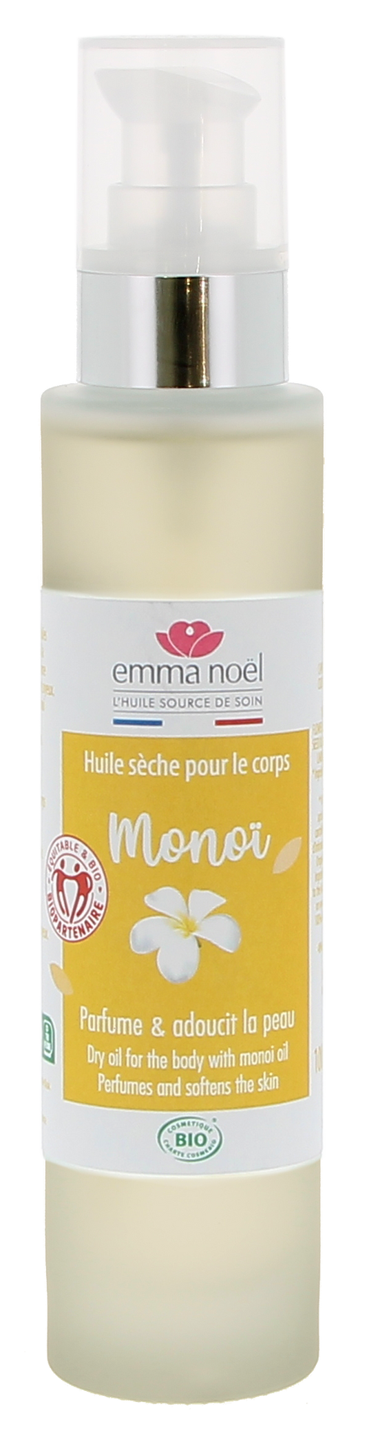 Emma Noël -- Huile sèche pour le corps senteur monoi bio - 100 mL