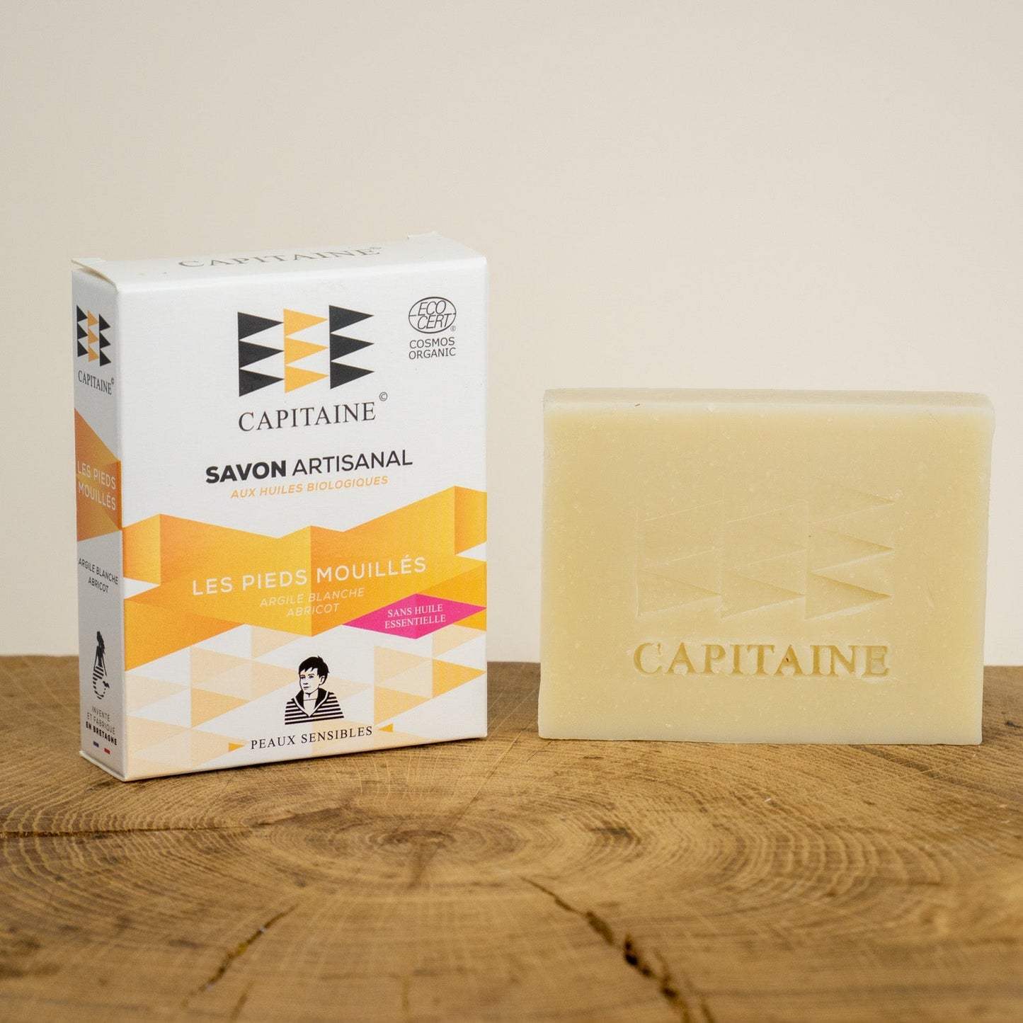 Capitaine -- Savon peaux sensibles bio - les pieds mouillés - 100 g