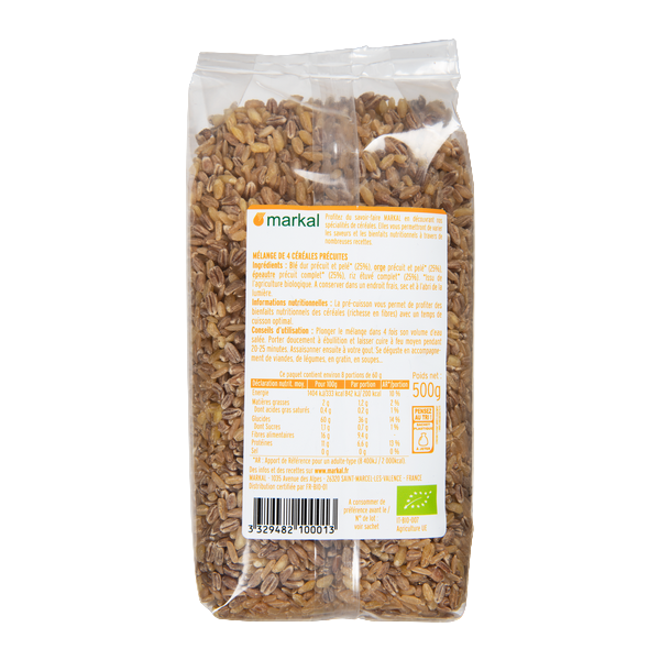 Mélange 4 céréales précuites bio - 2