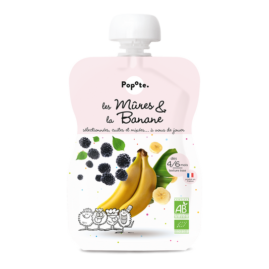 Popote -- Gourde mûres banane - 120 g