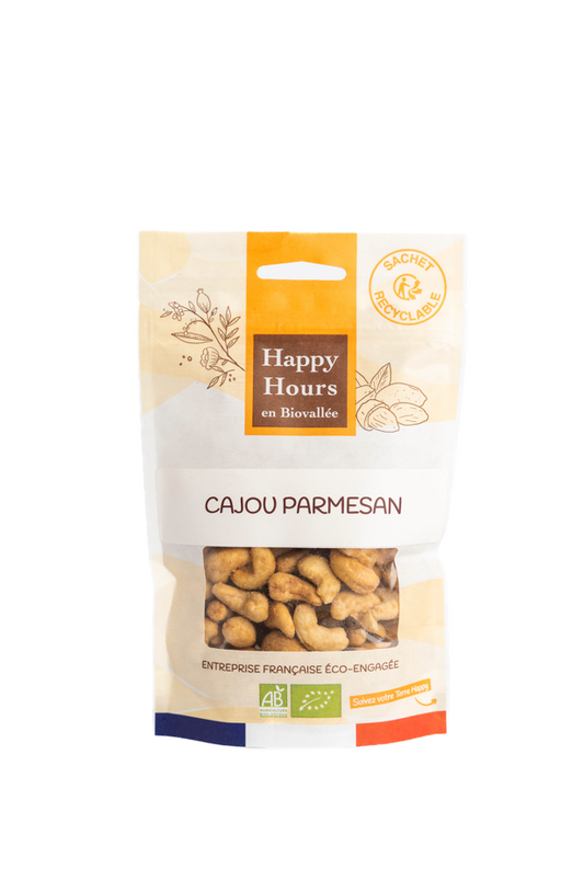 Happy Hours En Biovallée -- Sachet cajou parmesan bio - 115 g