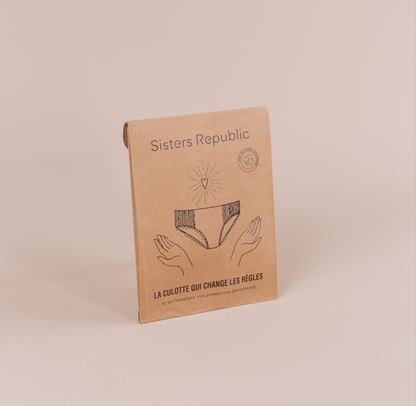 Sisters Republic -- Culotte menstruelle ado tattoo (absorption super) - Taille 16 ans