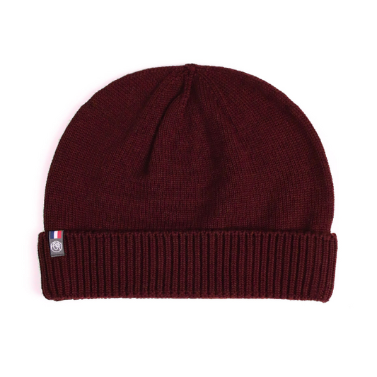 Maison Bonnefoy -- Bonnet jasmin jersey bio bordeaux